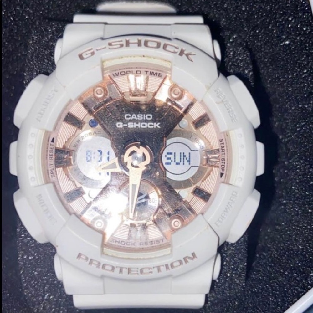 G-shock Rose gold and white watch
